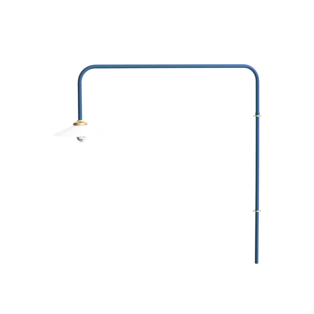 Hanging Lamp n°5 Wall light with plug metal blue / H 100 x W 90 cm - valerie objects - Blue - Glass, Steel