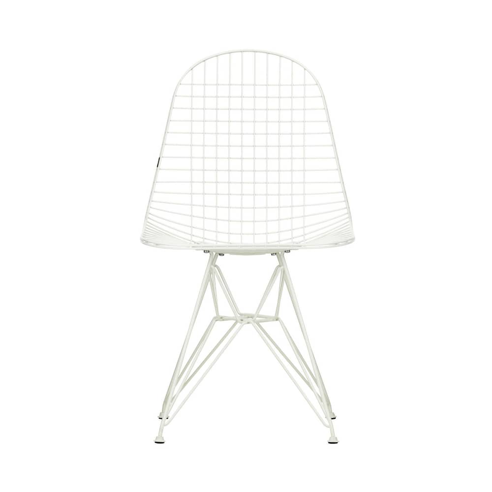 Chaise Wire Chair DKR / By Charles & Ray Eames, 1951 - Vitra - Blanc - Acier laqué époxy