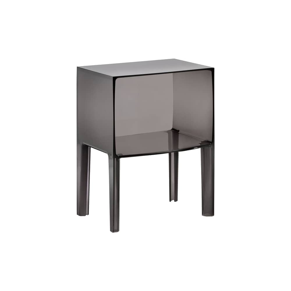 Comodino Small Ghost Buster materiale plastico grigio / L 40 x H 57 cm - Philippe Starck 2010 - Kartell - Fumé - PMMA