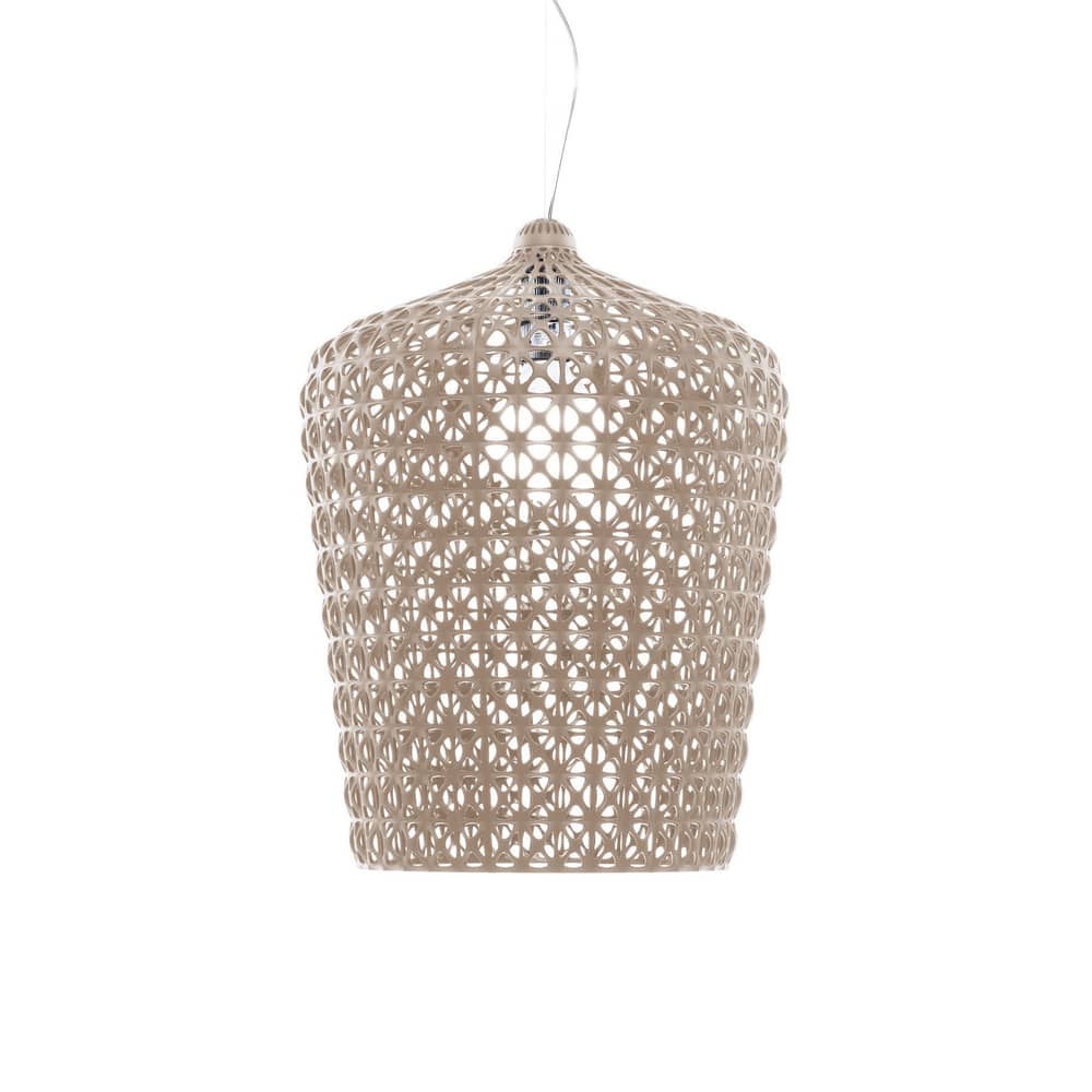 Suspension Kabuki / Ø 50 x H 63 cm - Kartell - Tourterelle opaque - Technopolymère thermoplastique