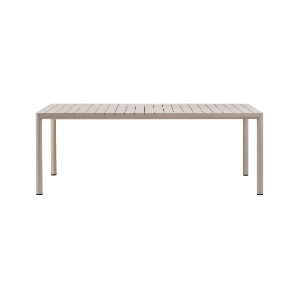 Tevere Extending table composite material beige / 211-275 x 100 cm - NARDI - Rope - Fibreglass resin, Varnished aluminium