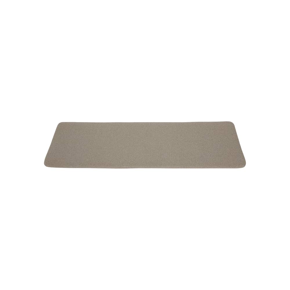Armlehne  textil beige / Kissen für Bank Curva - 95,5 x 32 cm - AYTM - Taupe gelockt - Polyurethan-Schaum, Schlingenpol