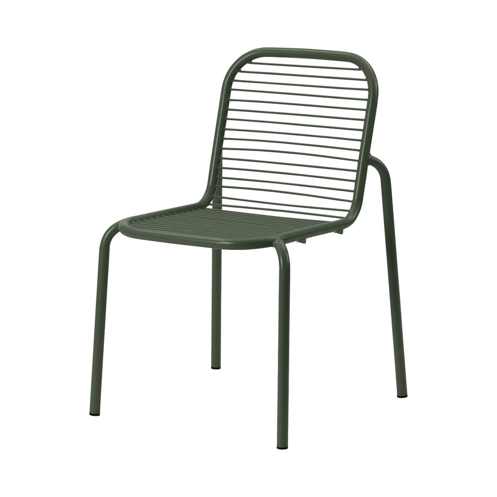Chaise empilable Vig métal vert - Normann Copenhagen - Vert foncé - Acier thermolaqué