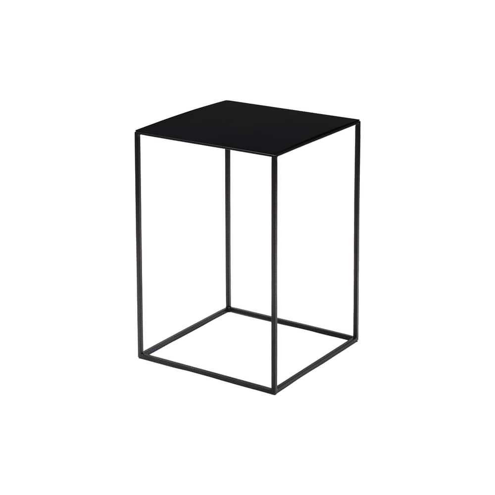 Slim Irony Coffee table metal black / 31 x 31 x H 46 cm - Zeus - Copper black top / Copper black leg - Painted steel