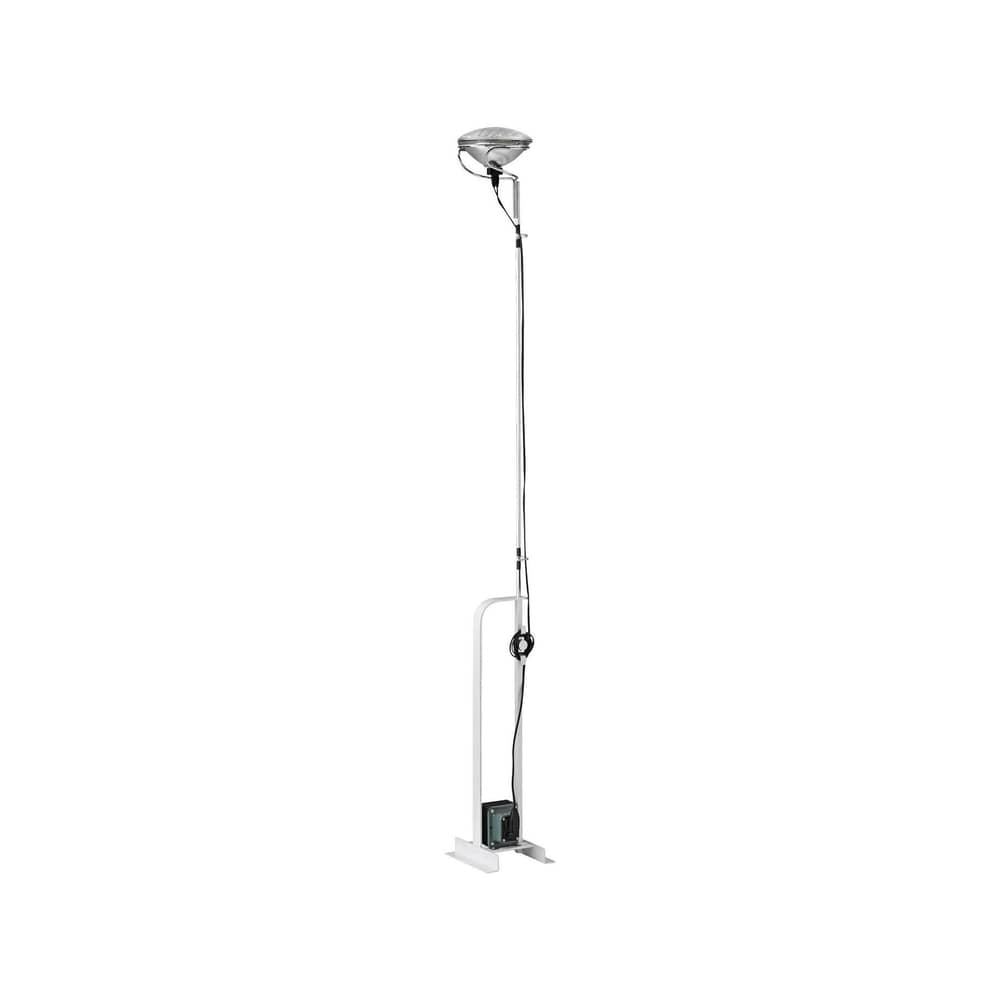 Lampadaire Toio LED métal blanc / Castiglioni, 1962 - Hauteur réglable - Flos - Blanc - Acier