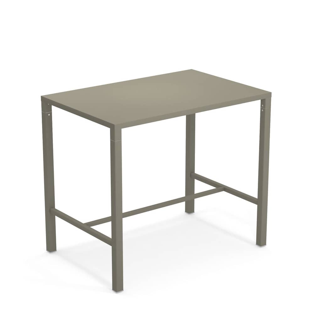 Table haute Nova métal vert gris / 120 x 80 cm x H 105 cm - Emu - Gris-vert - Acier verni