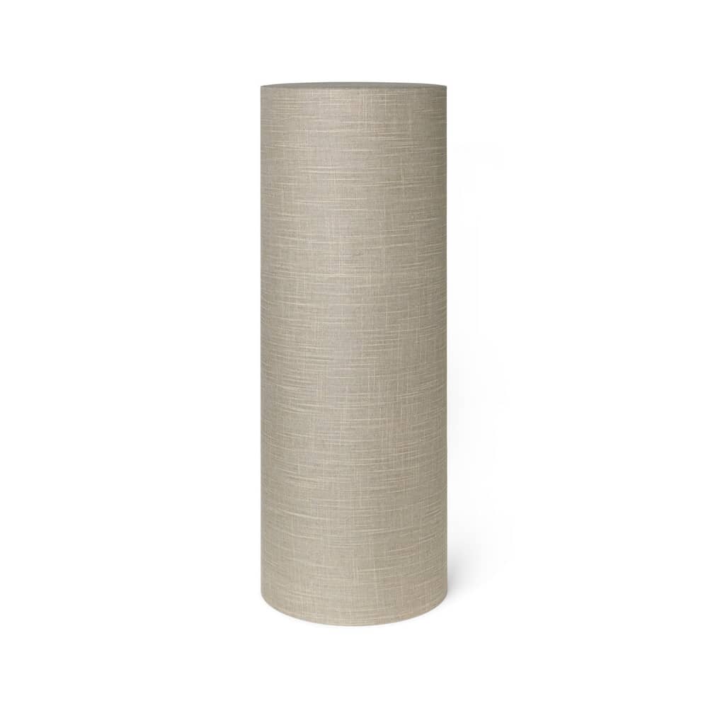 Abat-jour Eclipse Long tissu gris beige / Ø 30 x H 80 cm / Seconde vie - Ferm Living - Ø 30 x H 80 cm / Sable - Acier, Tissu