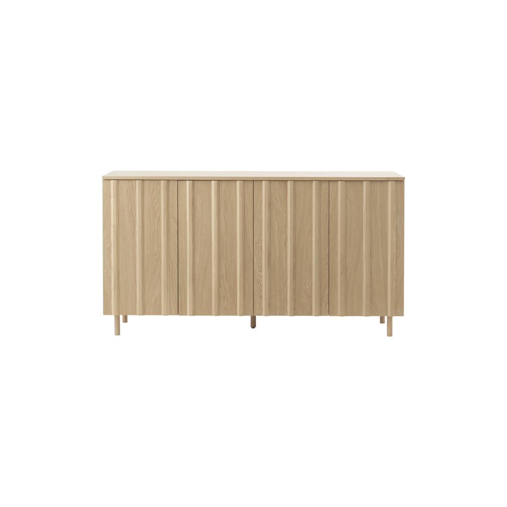 Anrichte Rib holz natur / L 159 x H 86,5 cm - Normann Copenhagen - Eiche - Eichenfurnier, massive Eiche