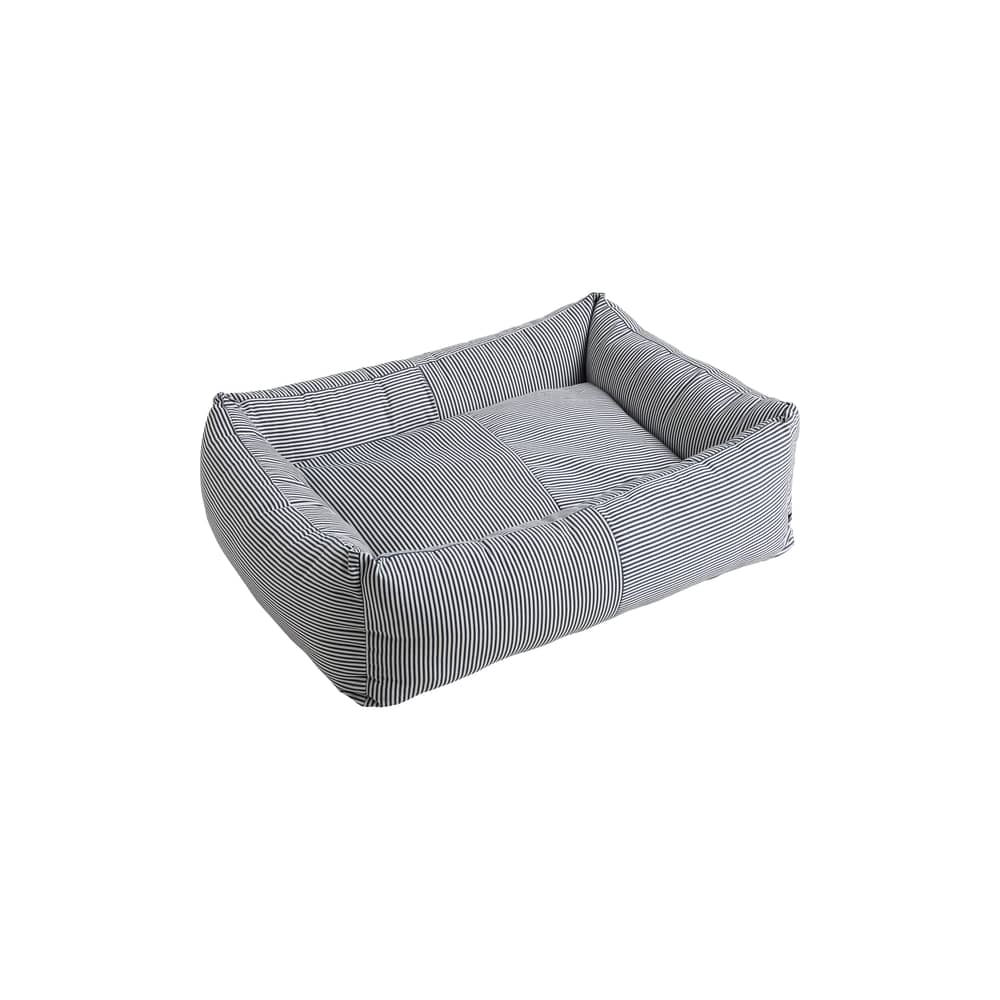 Lit pour chien Hay Dogs tissu bleu / Large - 75 x 96 cm - Hay - Rayé bleu & blanc - Polyester recyclé