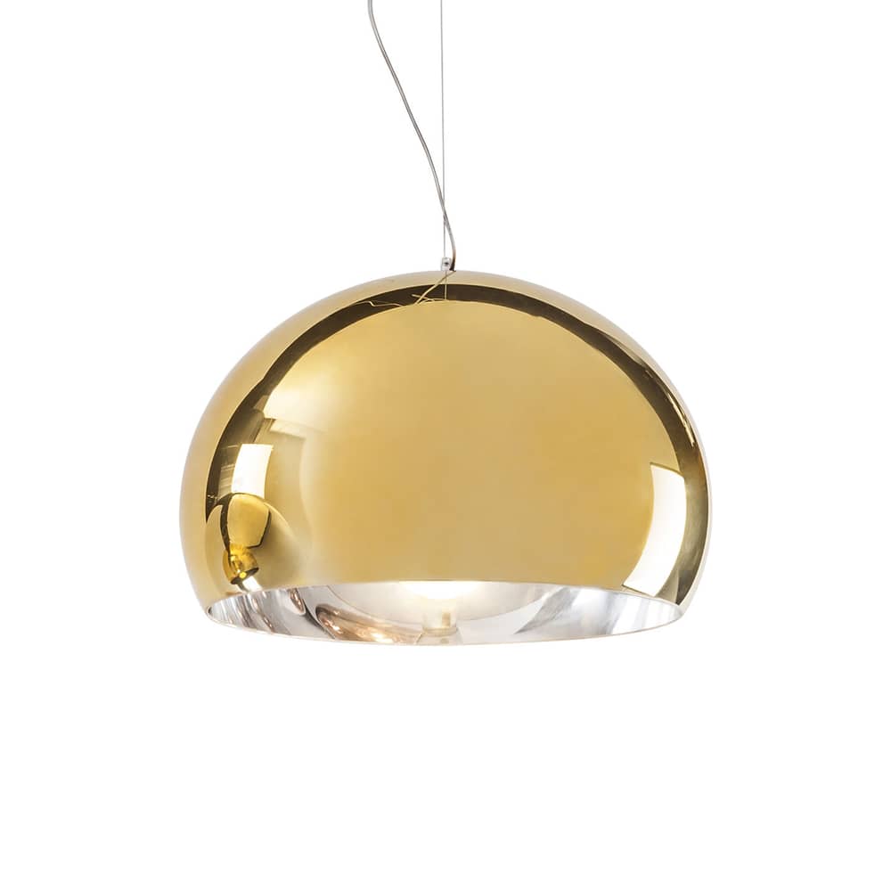 FL/Y Pendant plastic material gold metal Metallic - Kartell - Gold - Mettalized PMMA