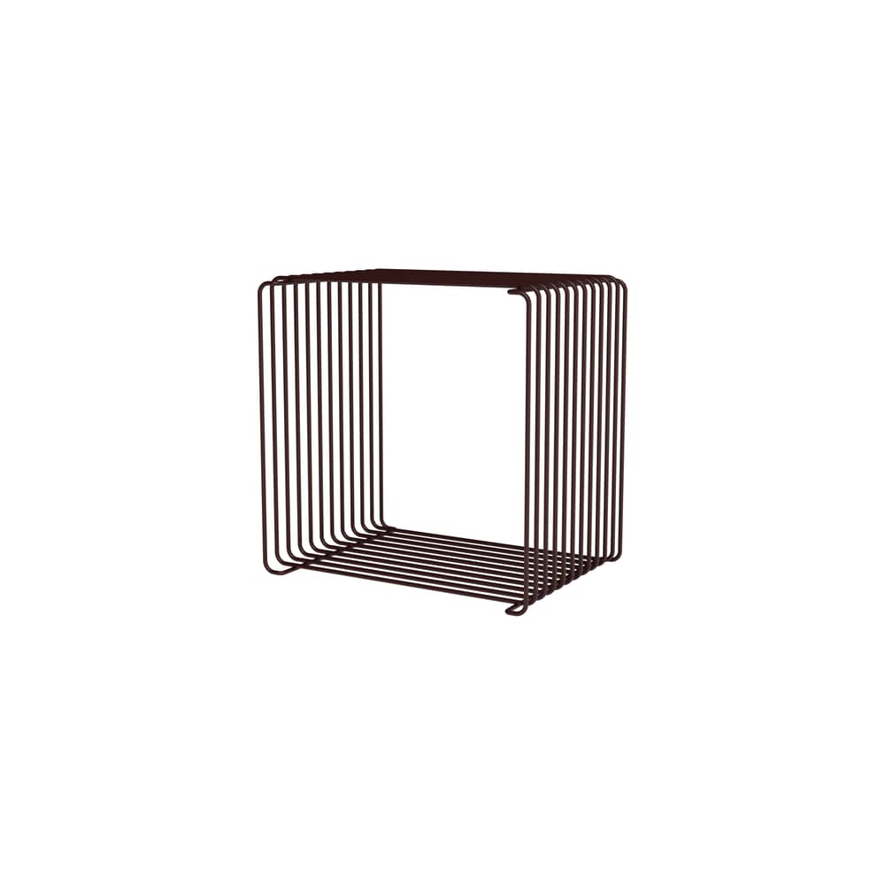 Regal Panton Wire Single Cube metall rot / 34,8 x H 34,8 x T 25,7 cm - Verner Panton, 1971 - MONTANA - Rot Rot Schwarz - Lackierter Edelstahldraht