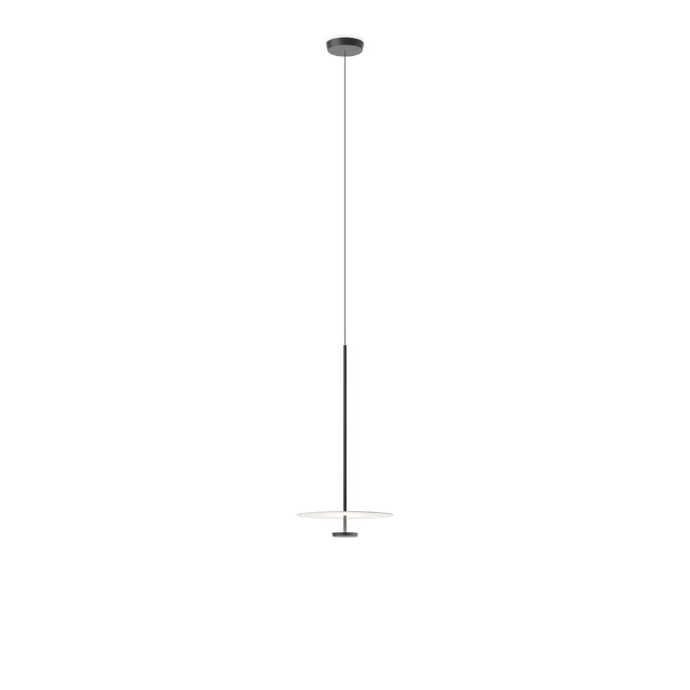 Suspension Flat LED métal gris / Ø 40 cm - 2 disques / Dimmable DALI-2 - Vibia - Gris (dimmable DALI-2) - Aluminium