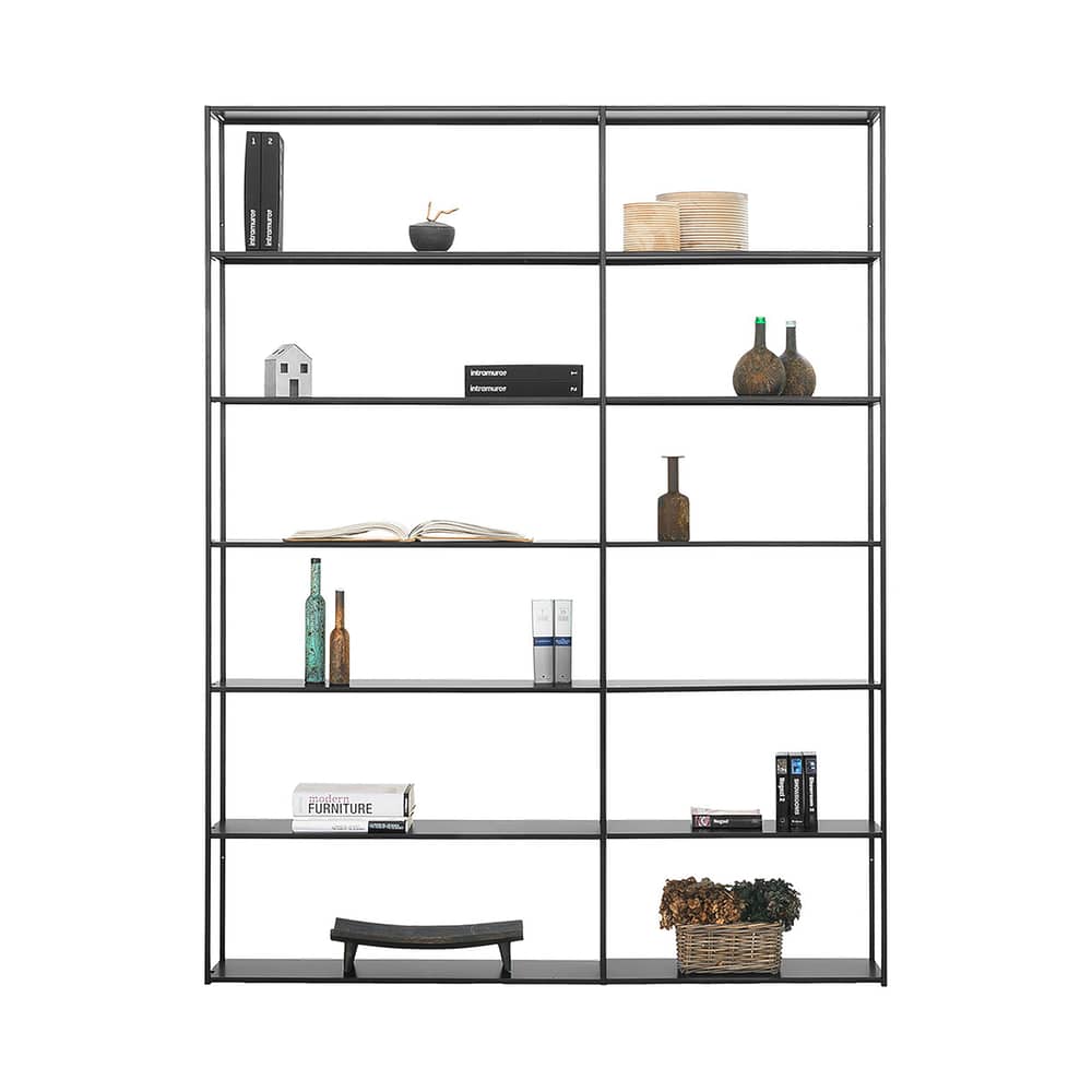 Bibliothèque Easy Irony / L 178 x H 226 cm - Zeus - Noir cuivré - Acier peint