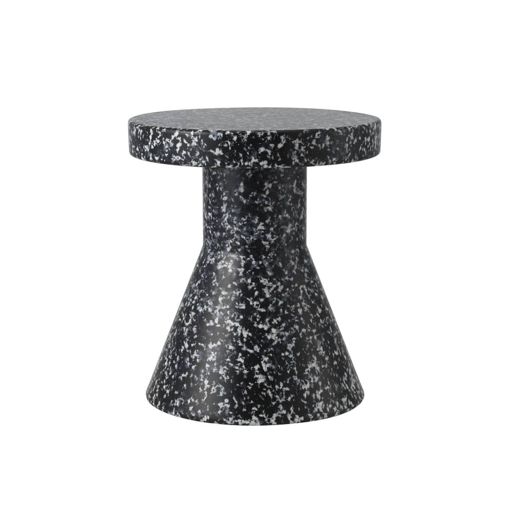 Hocker Bit Cone plastikmaterial schwarz / Beistelltisch - 100% Recycling-Kunststoff / Ø 36 cm - Normann Copenhagen - schwarz - Recyceltes Polyethylen