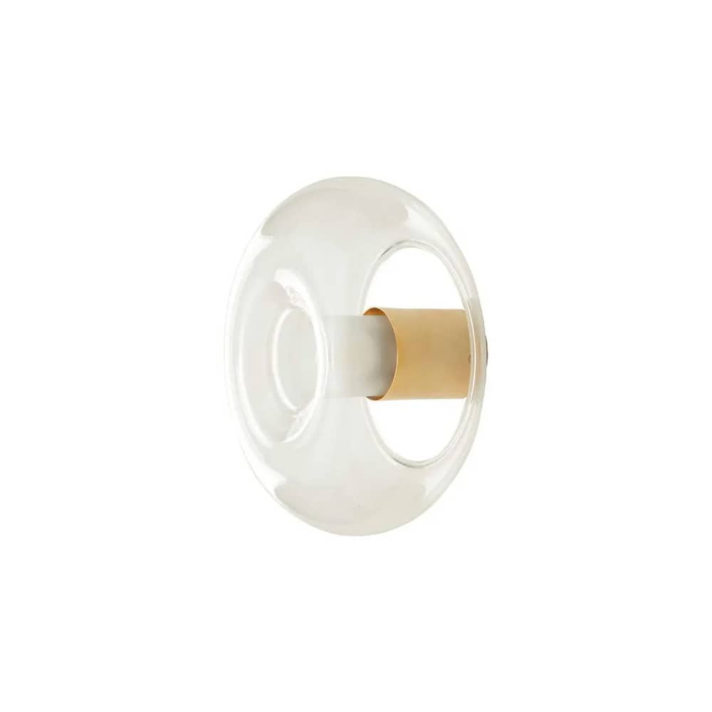 Wandleuchte Fontanella Large glas transparent / Deckenleuchte - Ø 40 cm - Fontana Arte - Messing - Galvanisiertes Metall, Geblasenes Borosilikatglas