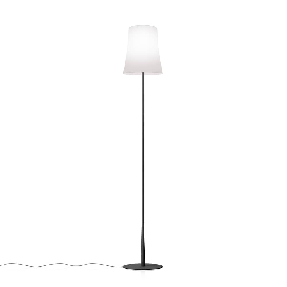 Lampadaire Birdie Easy   / H 150 cm - Foscarini - Noir - Aluminium laqué, Polycarbonate