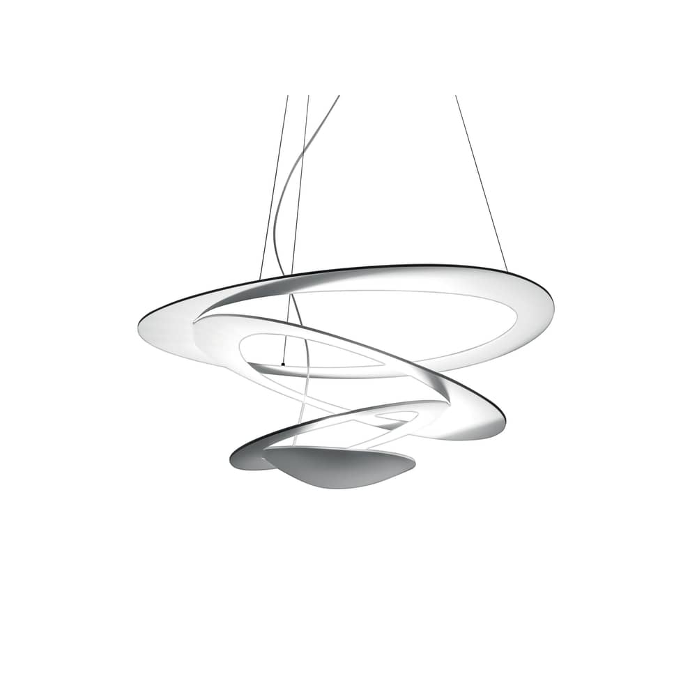 Pendelleuchte Pirce Mini LED metall weiß / Ø 69 cm - Artemide - Weiß - klarlackbeschichtetes Aluminium