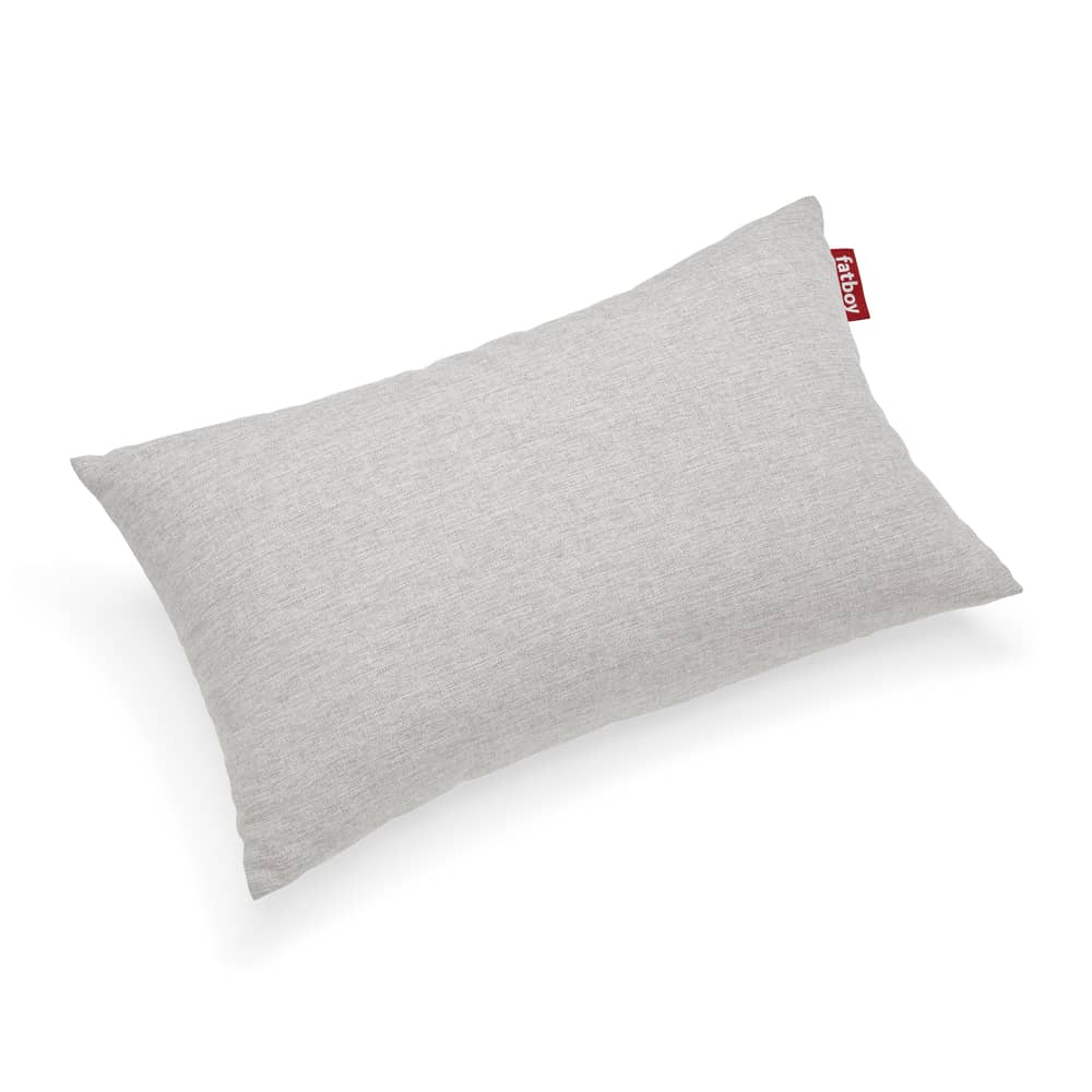Coussin d\'extérieur King OUTDOOR tissu gris beige / Tissu Olefin - 66 x 40 cm - Fatboy - Brume (Olefin) - Mousse polyester, Tissu oléfine