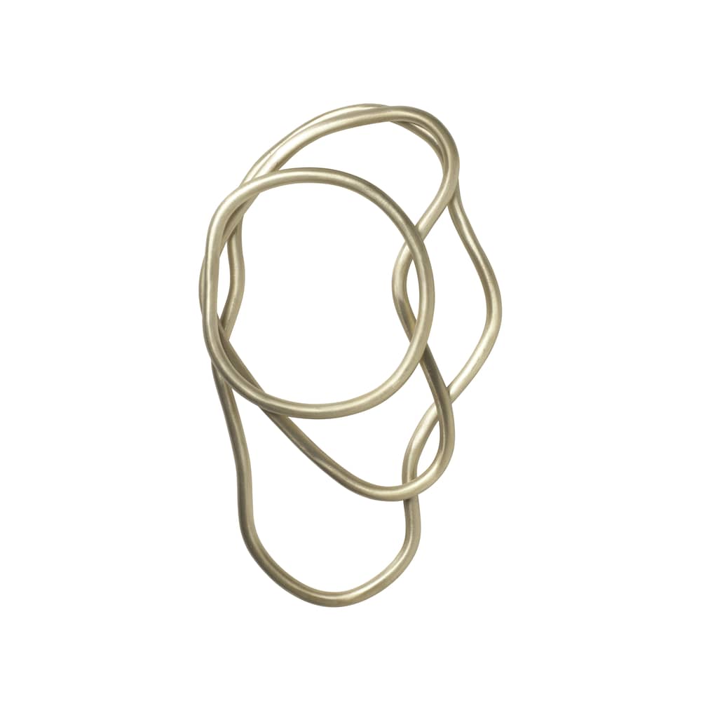 Dessous de plat Pond   / Set de 3  anneaux - Laiton - Ferm Living - Laiton - Laiton massif