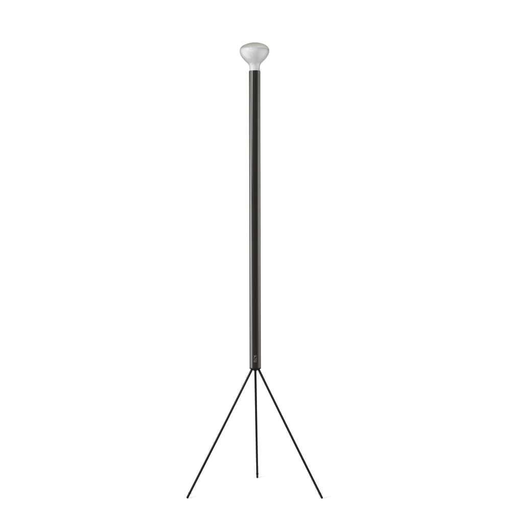 Luminator Floor lamp metal black / A. & P. Castiglioni, 1954 - Flos - Anthracite - Metal