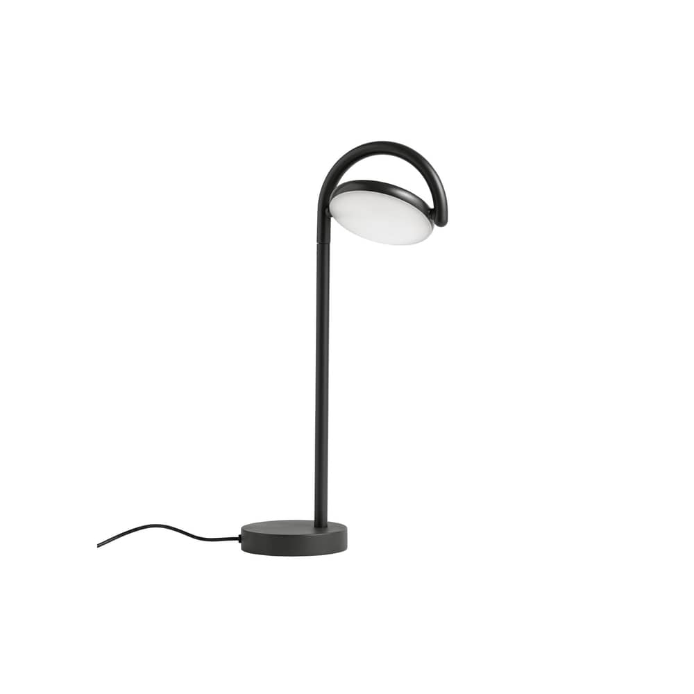 Lampe de table Marselis métal noir / Diffuseur orientable - H 38 cm - Hay - Noir - Acier, Aluminium, Fonte, Nylon, Polycarbonate
