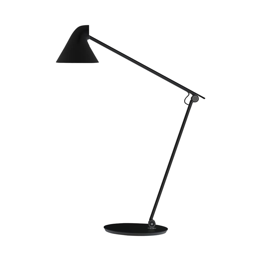 Lampe de table NJP / LED - Bras articulé - Louis Poulsen - Noir - Acier, Aluminium