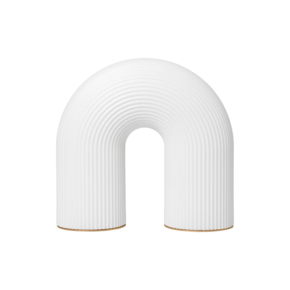 Lampe extérieur sans fil rechargeable Vuelta OUTDOOR LED / L 27 x H 25 cm - Ferm Living - Blanc - Polyéthylène