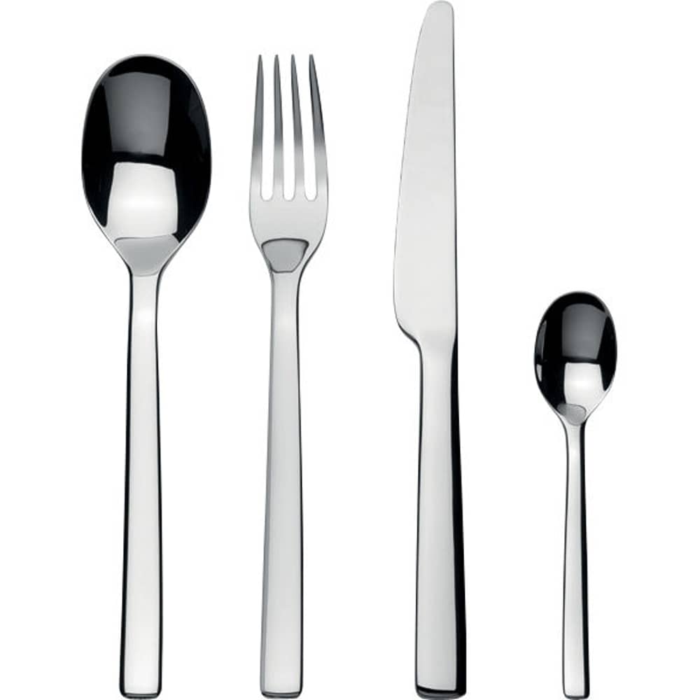 Ménagère Ovale métal / Coffret 24 couverts - Alessi - 24 pièces - Acier inoxydable brillant - Acier