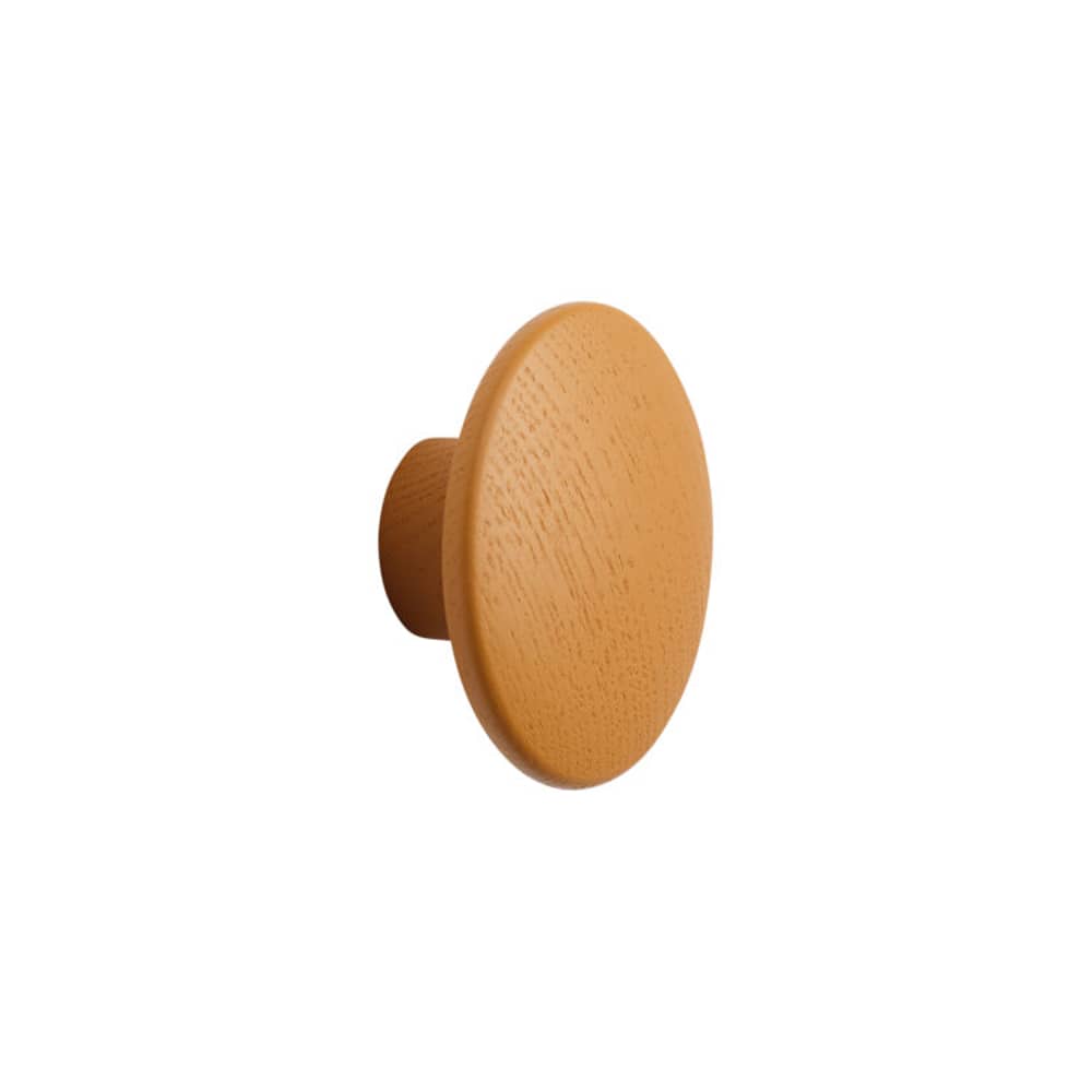 Patère The Dots Wood XS / Ø  6,5 cm - Muuto - Caramel - Frêne teinté