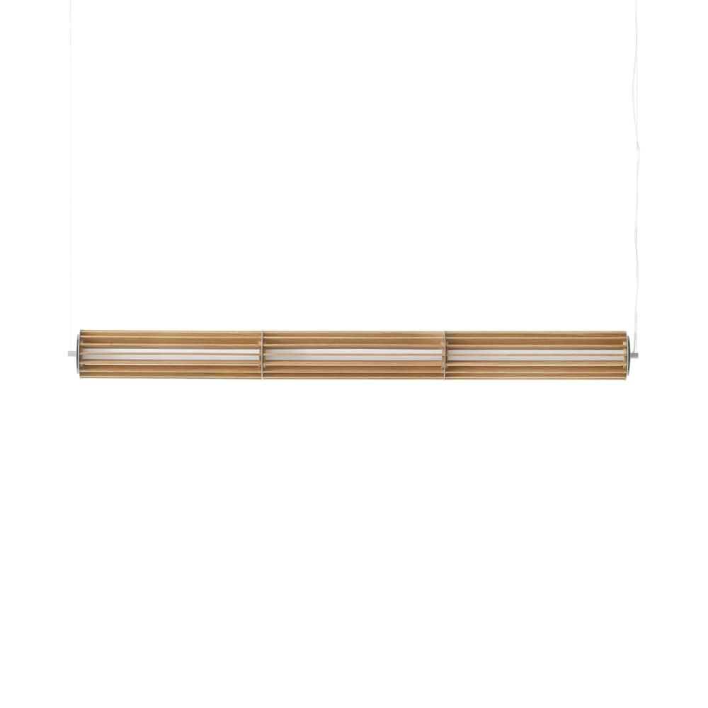 Numbra TY1 LED Pendant natural wood / L 122 cm - Can be placed horizontally or vertically - &tradition - Natural oak - Aluminium, Oak