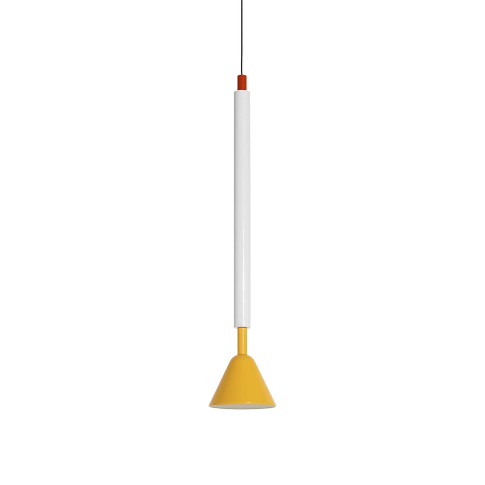 Pyl Pendant metal multicoloured / Ø 21.6 x H 110 cm - Steerable - Petite Friture - Multicoulered - Painted steel, Pressed glass