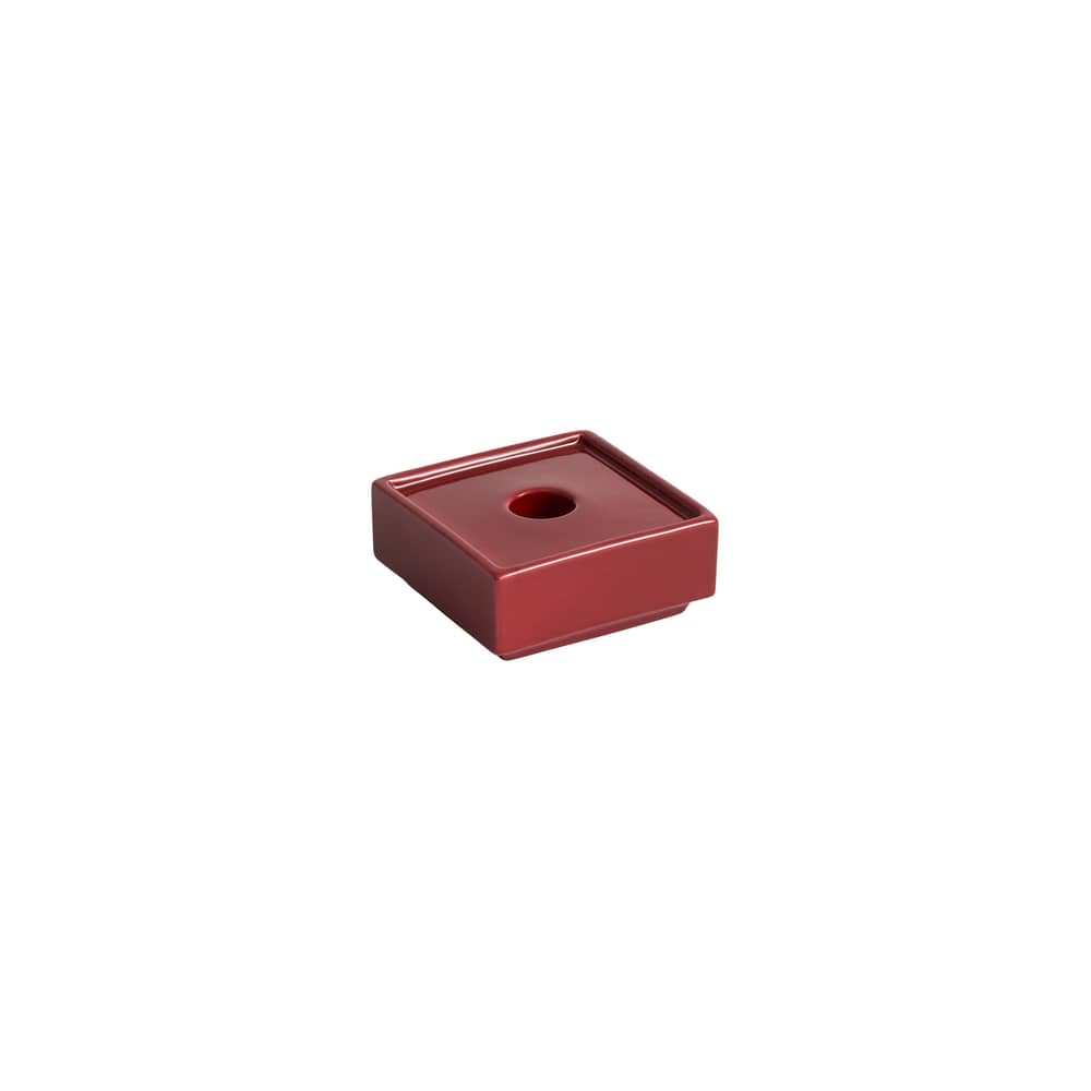 Portacandela Mattone ceramica rosso / Piccolo - 9,4 x 9,4 cm - Hay - Rosso - Gres