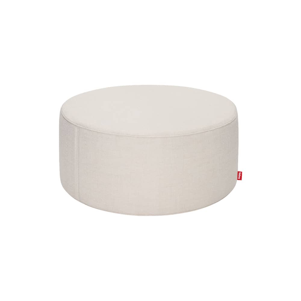 Pouf Pfffh Indoor tessuto beige / Tessuto bouclé riciclato - Ø 90 cm - Fatboy - Crema - Espanso, Polistirolo espanso, Tessuto bouclé riciclato