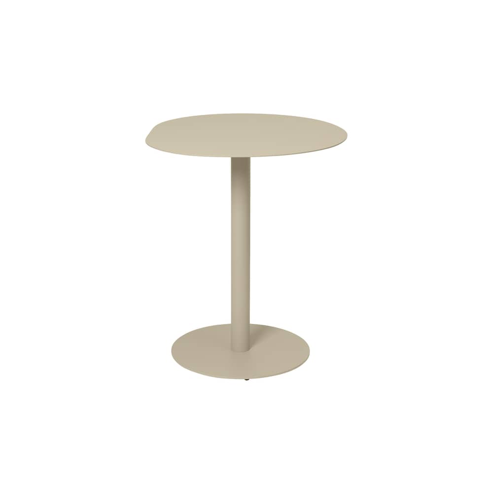 Tavolo rotondo Pond Café OUTDOOR metallo beige / Ø 64 cm - Forma asimmetrica - Ferm Living - Beige cashmere - Acciaio galvanizzato