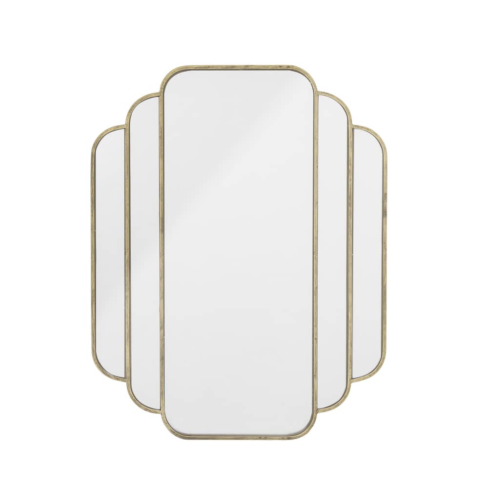 Mas Wall mirror gold metal / Golden metal - L 63 x H 80 cm - Bloomingville - Gold - Glass, Iron, MDF