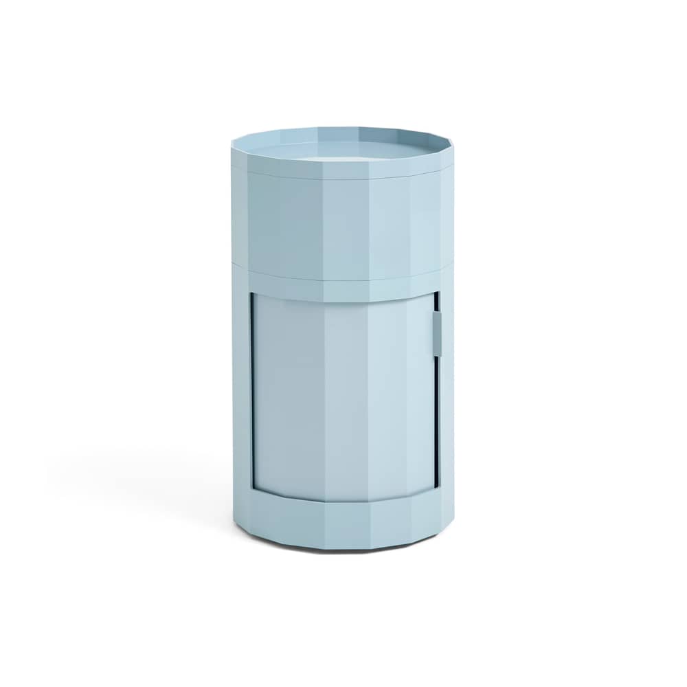 Ablage Facet High plastikmaterial blau / H 66 cm - 1 Tür / Mit Rollen - Hay - Misty Blau - Recyceltes ABS