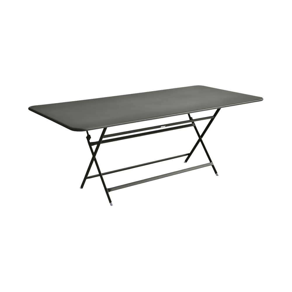 Klapptisch Caractère metall grün grau / 90 x 190 cm - für 8-10 Personen - Fermob - Rosmarin - bemalter Stahl
