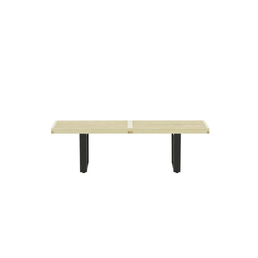 Panchina Nelson Bench legno naturale / L 022 cm - By George Nelson, 0946 - Vitra - L 022 cm / Frassino & nero - Frassino massello
