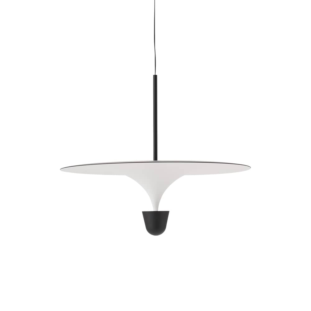 Suspension Kantarell LED métal noir / Ø 60 cm - NEW WORKS - Noir - Acier, Aluminium