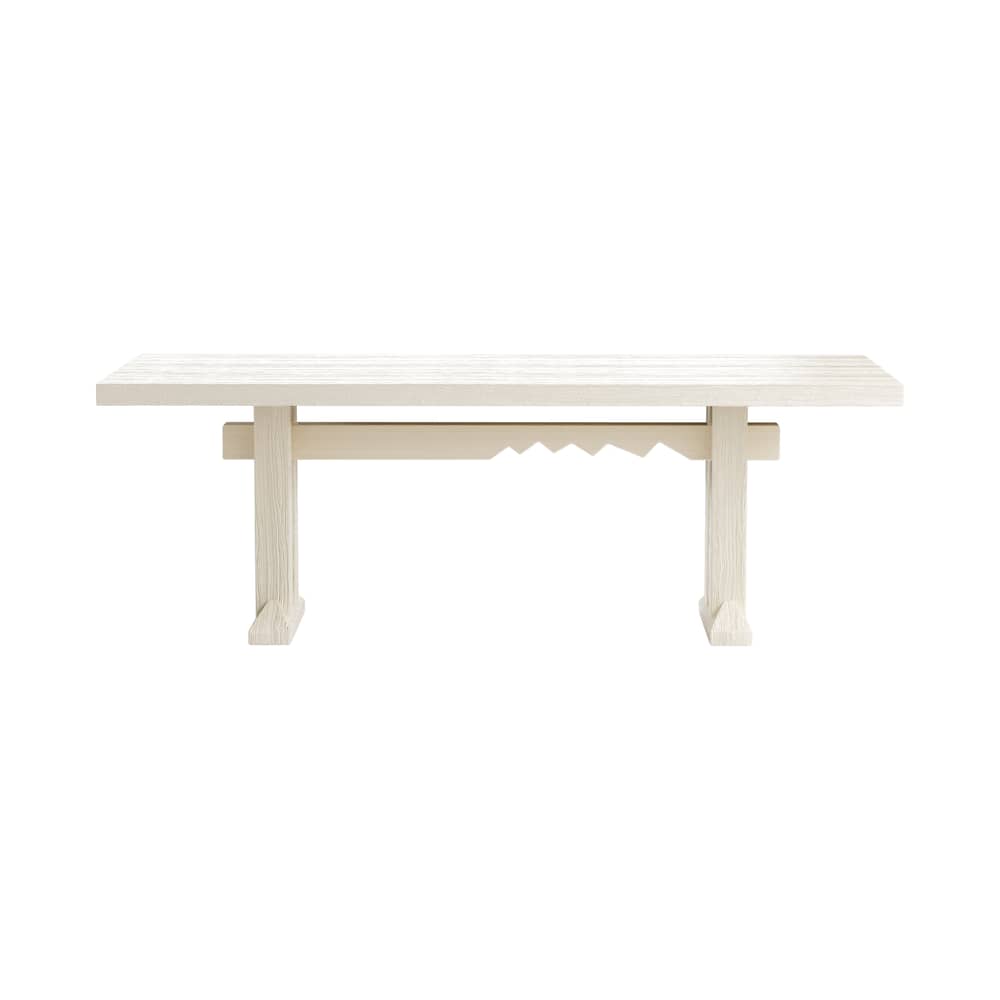 Table rectangulaire Forma bois blanc / 220 x 90 cm - HK LIVING - Blanc perle - Bois de sungkai