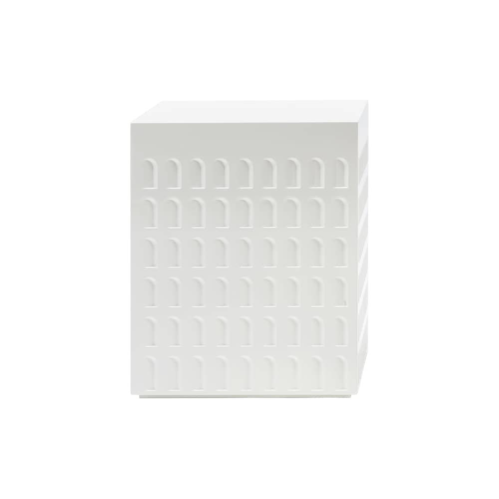 Tabouret Eur plastique blanc / Table d\'appoint - Fabio Novembre, 2017 - Kartell - Blanc - Technopolymère thermoplastique