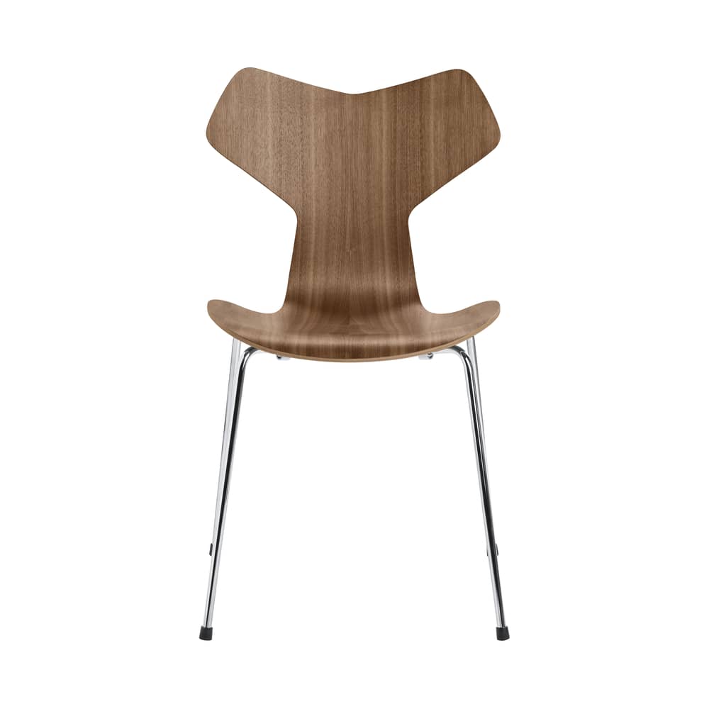 Chaise empilable Grand Prix bois naturel - Fritz Hansen - Noyer naturel - Acier, Noyer