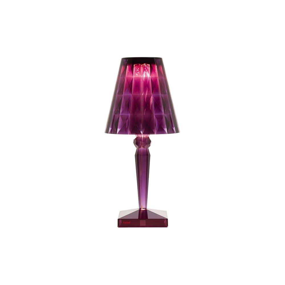 Lampe de table Big Battery LED plastique violet / H 37 cm - Sur secteur - Kartell - Prune - PMMA