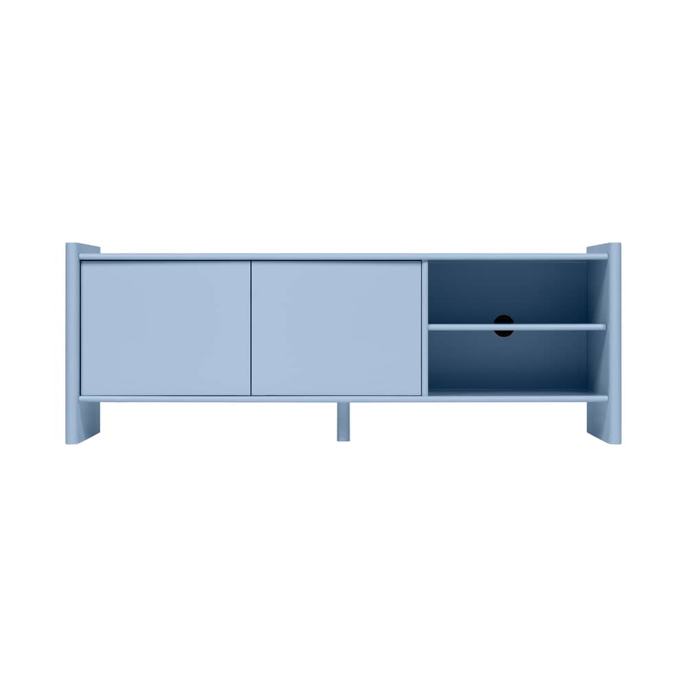 Mobile TV Rali legno blu / L 160 x H 58 cm - NOO.MA - Azzurro - MDF