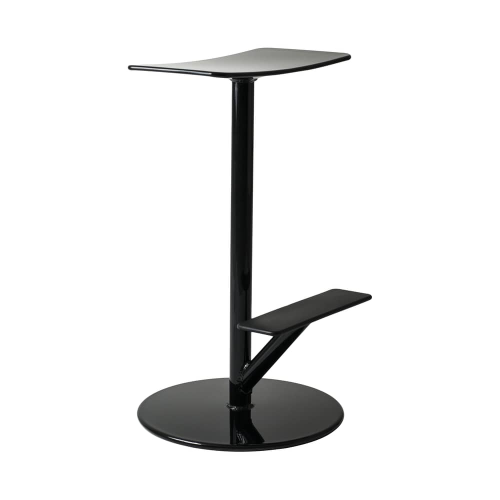 Sgabello alto Sequoia metallo nero / Metallo- H 65 cm - Magis - Nero opaco - Acciaio