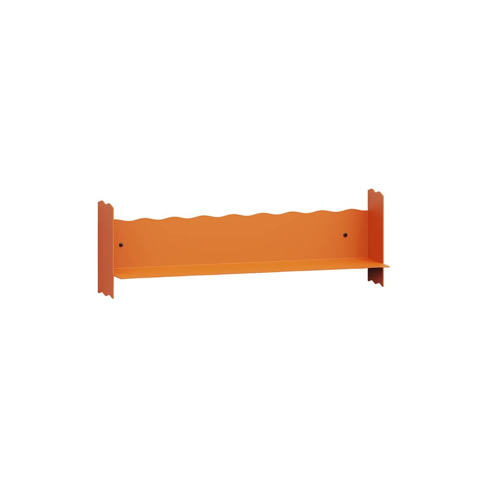 Wandregal Pli Vague by Uchronia metall orange / B 60 x T 15 cm - TIPTOE - Orange - thermolackierter Stahl