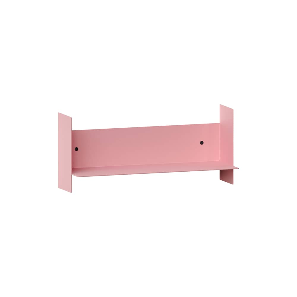 Étagère Pli métal rose / L 45 x P 15 cm - TIPTOE - Rose poudré - Acier thermolaqué