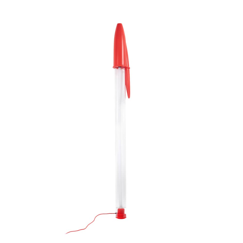 Lampe Bic Lamp rouge / LED - H 178 cm - Seletti - Rouge - Polycristal