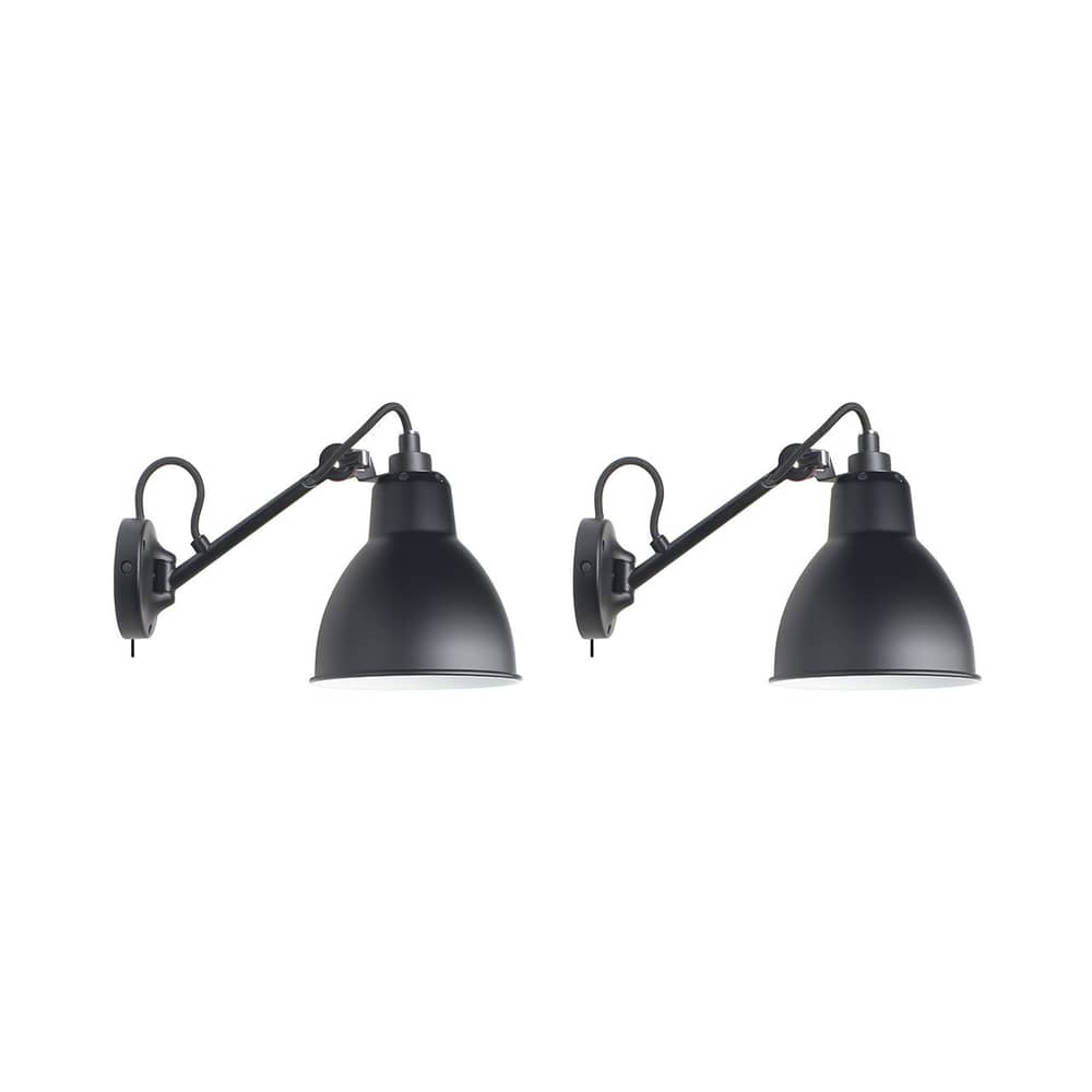 Pack promo  métal noir / Set 2 appliques orientables N°104 Switch - Avec interrupteur - DCW éditions - Noir - Acier