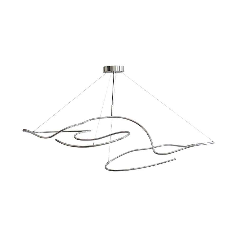 Ghost Big LED Pendant metal silver / 155 x 82 x H 50 cm - 101 COPENHAGEN - Chromed - Acrylic, Aluminium